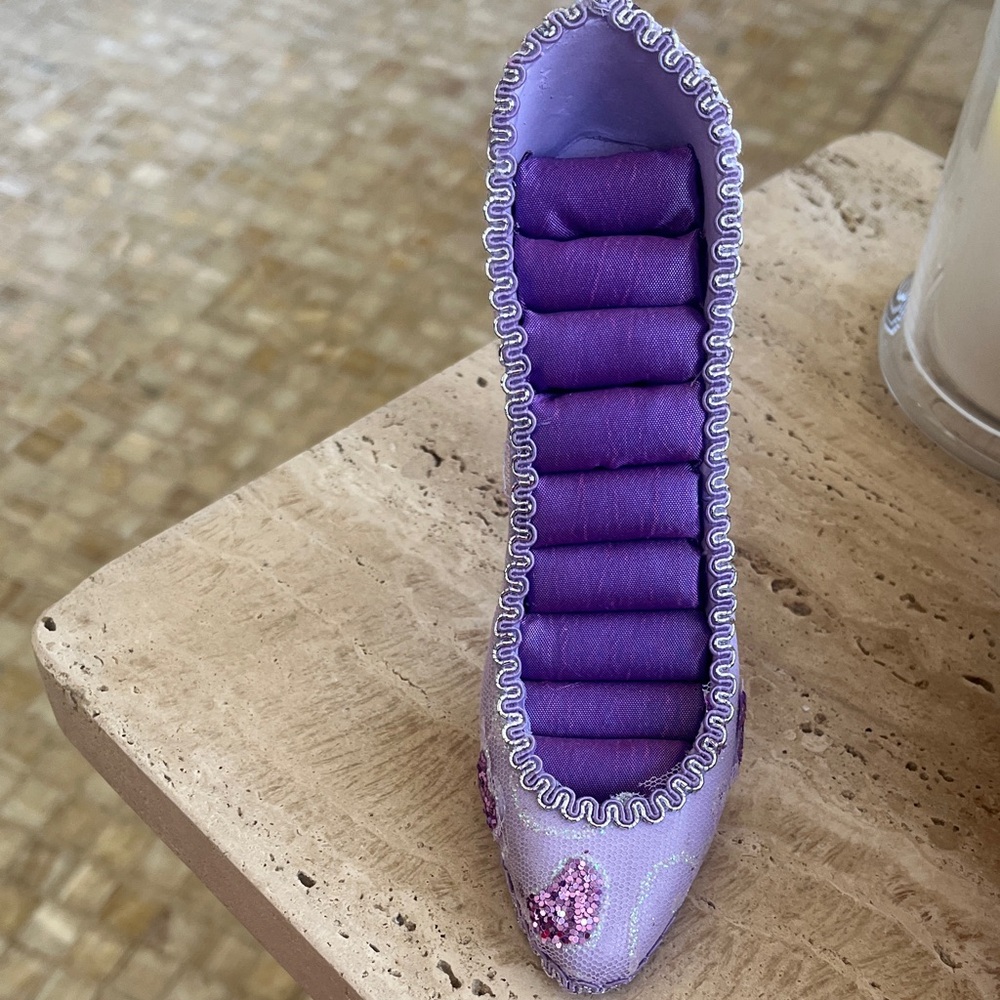 Purple Women's Decorative Jewelry/Accessory Holder Shoe